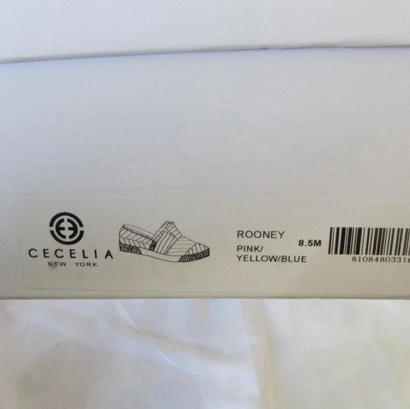 Cecelia New York Rooney Slip On Loafer Shoes Pink Blue-NIB Size 8.5M - Picture 4 of 5